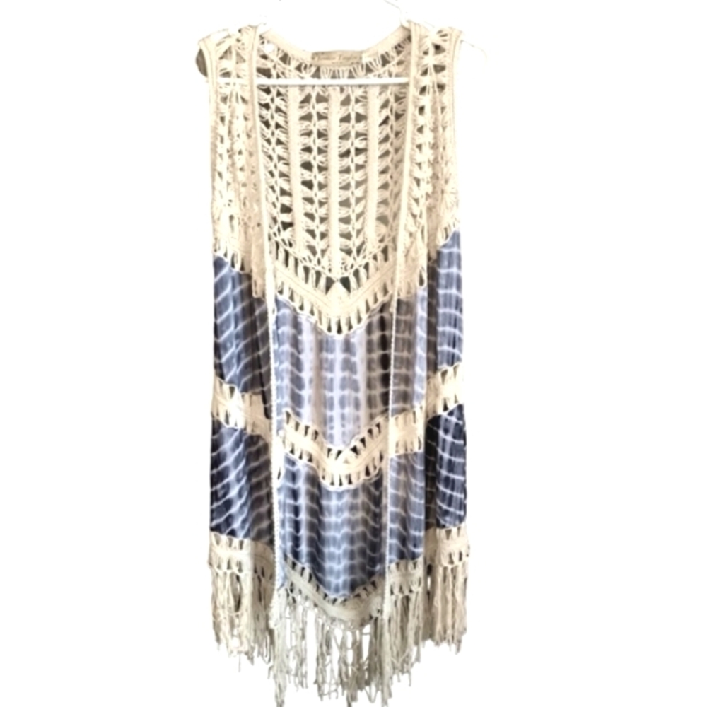 Boho Crochet Fringe Vest